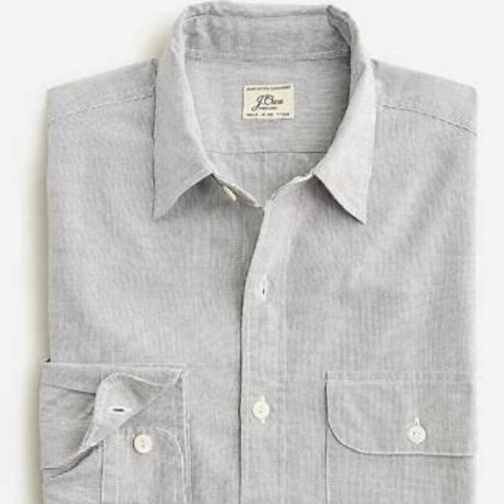 J. Crew Two Pocket Workshirt in Hickory Stripe